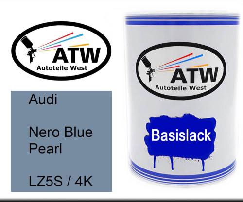 Audi, Nero Blue Pearl, LZ5S / 4K: 500ml Lackdose, von ATW Autoteile West.